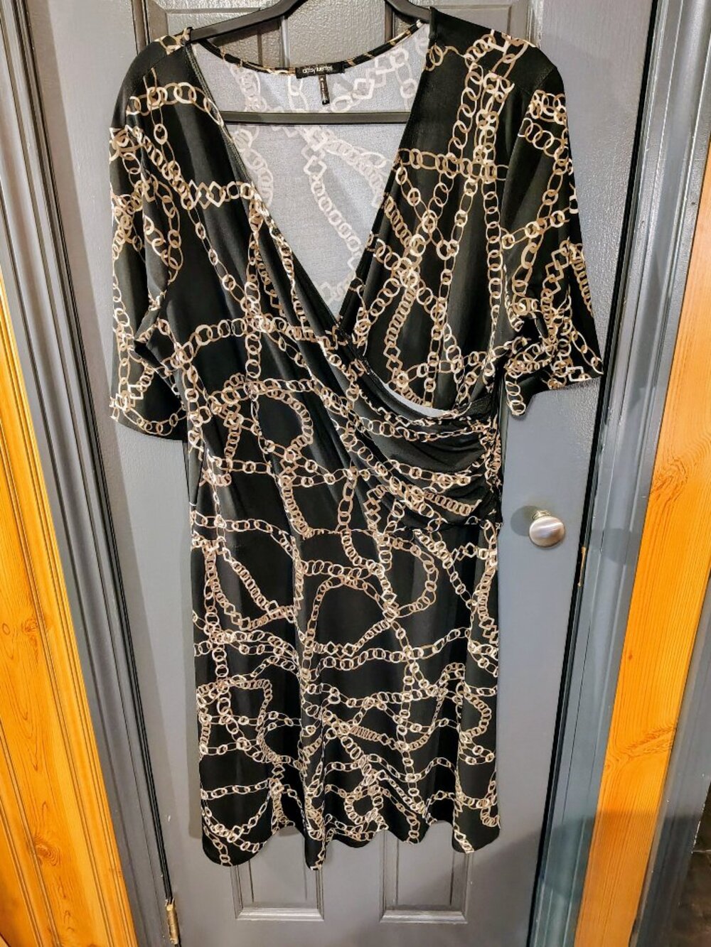 Black Surplice Dress